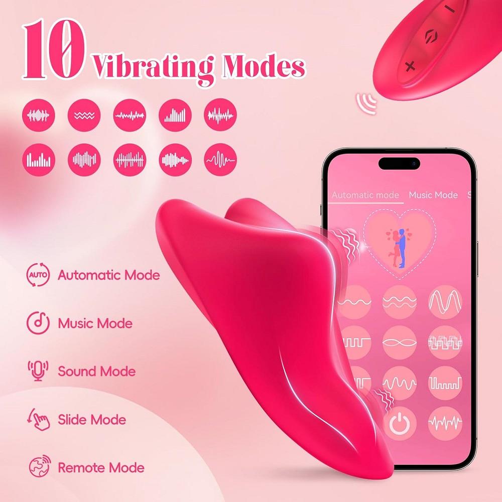 Mini Wearable Heart-shaped Panty Vibrator APP Remote Control Female Clitoris Stimulator Vaginal Adult Goods Sex Toys for Women