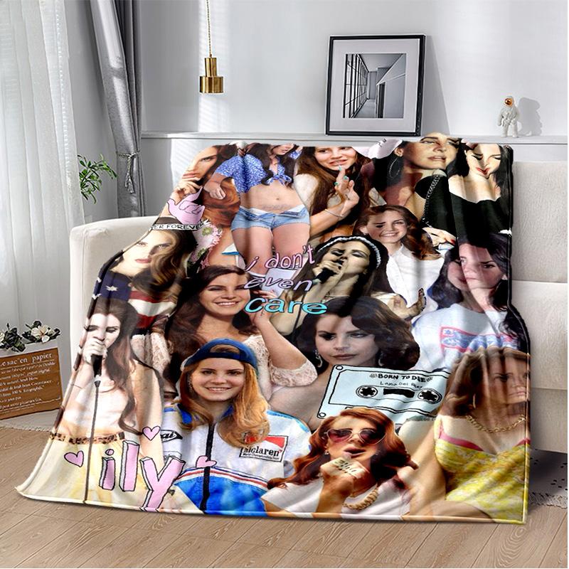 Lana Del Rey Sängerin Lizzy Grant HD Decke, Weiche Überwurfdecke für Zuhause Schlafzimmer Bett Sofa Picknick Reise Büro Abdeckdecke Kinder