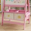 Art Easel for Kids, Double-Sided Whiteboard/Blackboard with Paper Roll, Two Storage Boxes, for Ages 3-8 Years, Pink