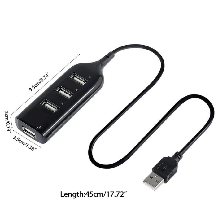 Fast Data Transfer USB Splitter 4-port USB 2.0 Hub with Plum-shaped Pocket Shape