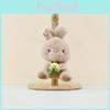 Delightful Cartoon Plush Bunny Keychain 15cm Tall Soft Pp Cotton Stuffed Animal