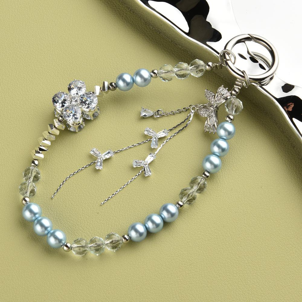 Mobile Phone Accessories Flower Lanyard Fashion Crystal Bag Pendant Mobile Phone Rope Personalized Fashion Accessories Batch