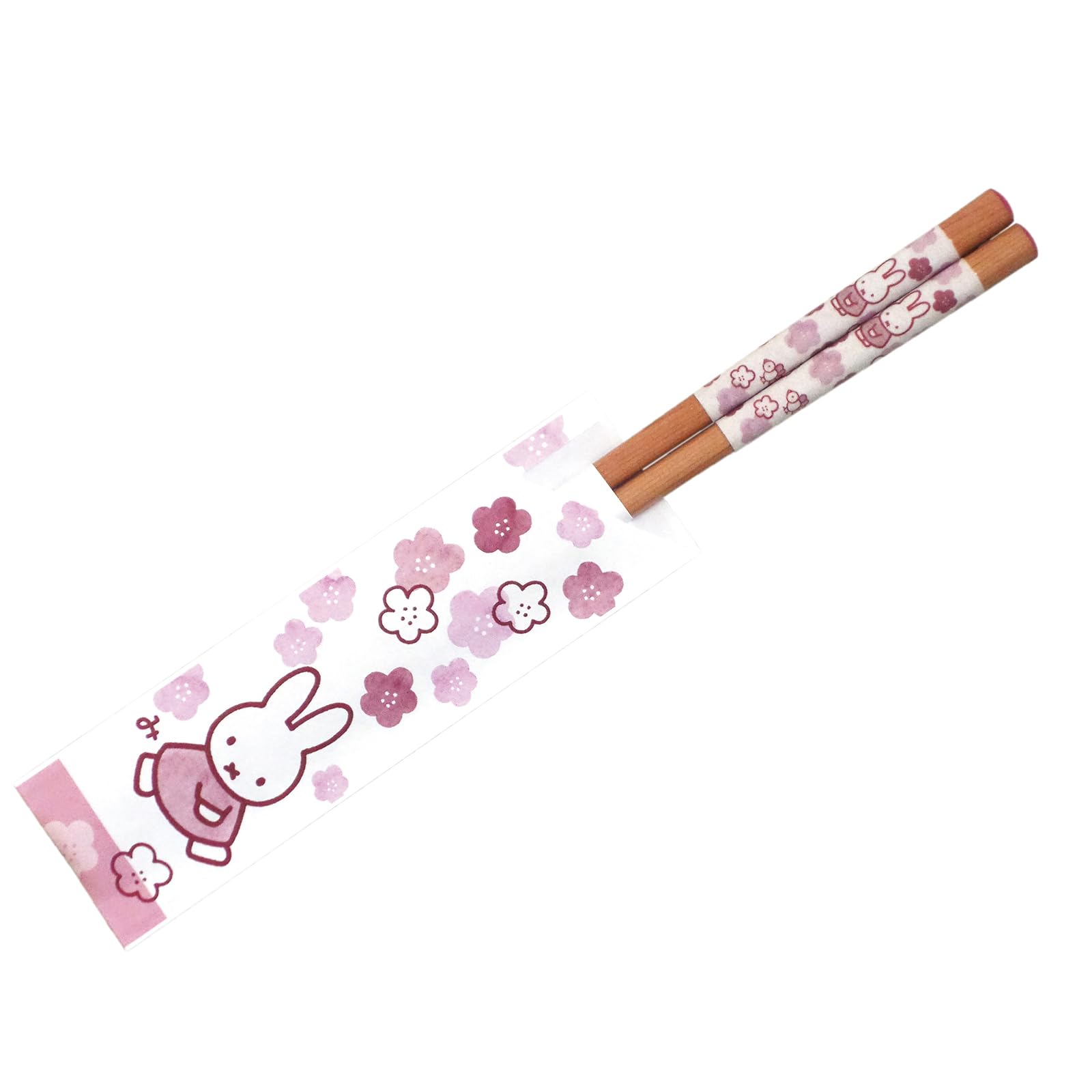 

Dick Bruna Chopsticks Wrapped in Washi Honoka Made in 418019 Miffy Paper, Approx. 21cm, (Flower) Design, Japan,