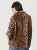 Women's European & American INS New Leopard Print Button-Down Lapel Coat