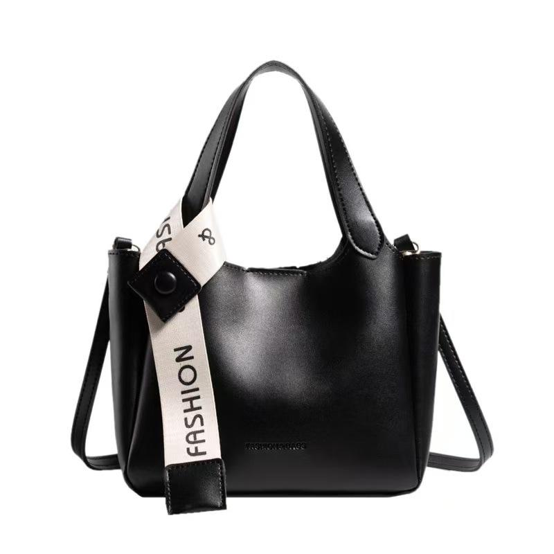 

Интернет-магазин Модная сумка-корзина для овощей с дизайном Splicing Design Сумка-мессенджер контрастного цвета Простая портативная сумка-ведро через плечо чёрный