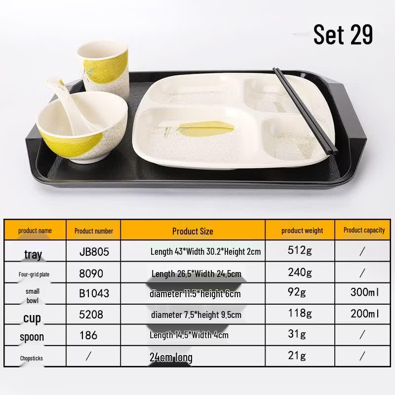 Qianxing Melamine Divided Meal Set