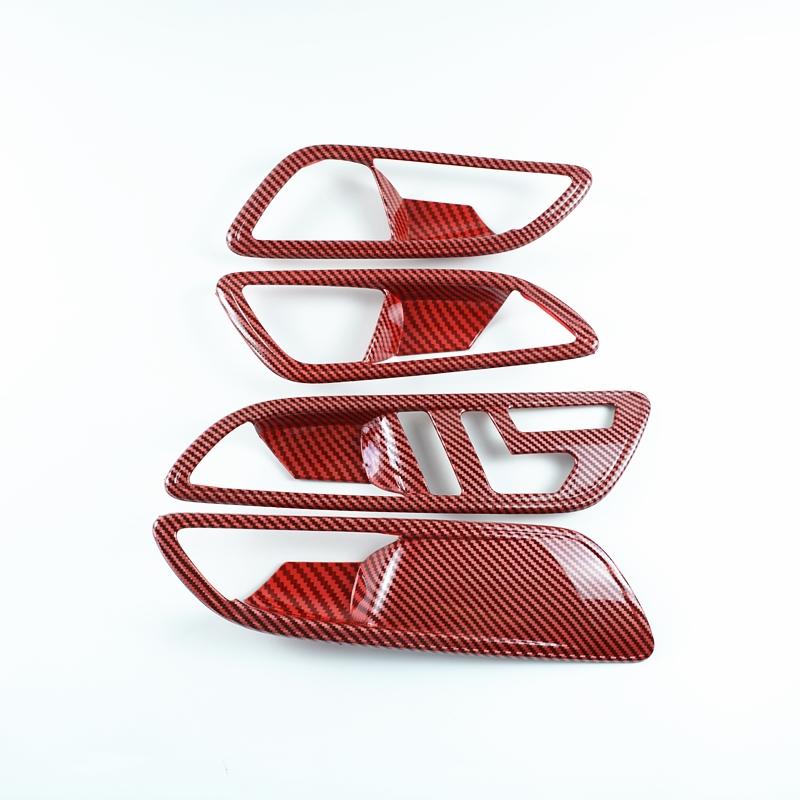 Carbon Fiber Color Inner Handle Door Bowl Protection Cover Trim For Mercedes Benz C117 X156 W176 CLA GLA A Class 2013-2018