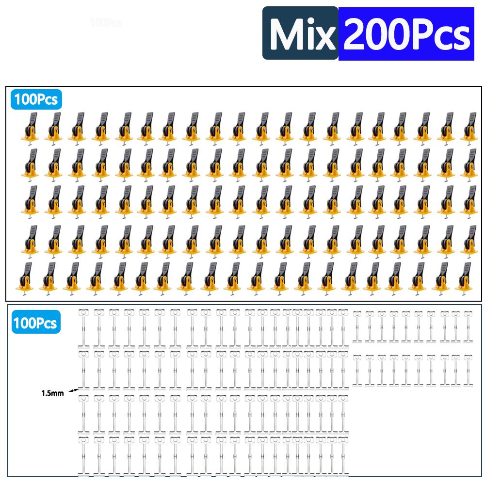 5-750pcs Floor Tile Leveling System Clips Leveler Adjuster Tile Locator Spacers Set for Porcelain Tile Wall Construction Tools