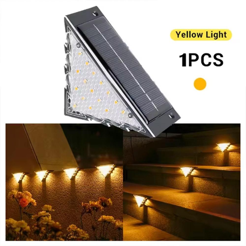 White/Warm Light Outdoor Solar Step Lights Landscape Light Terrace Guardrail Decoration