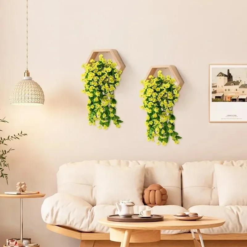 Artificial Faux Plants Flowers Fake Silk Fuchsia UV Resistant Realistic Morning Glory for Hanging Planter Porch Patio Decoration