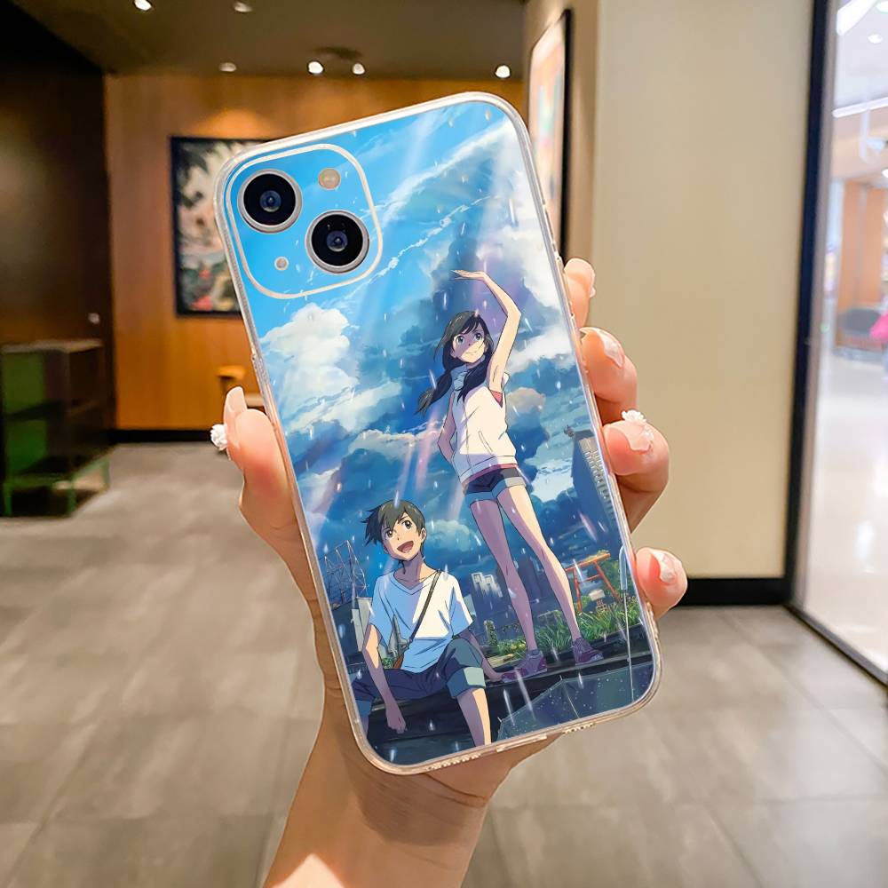 W-W-Y-Weathering- With- You Phone Case For iPhone17,16,15,14,13,12,11 ,Pro Max, Plus Soft Silicone Transparent Cover