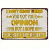 Retro Metal Tin Sign Wall Art Home Decor 20x30cm