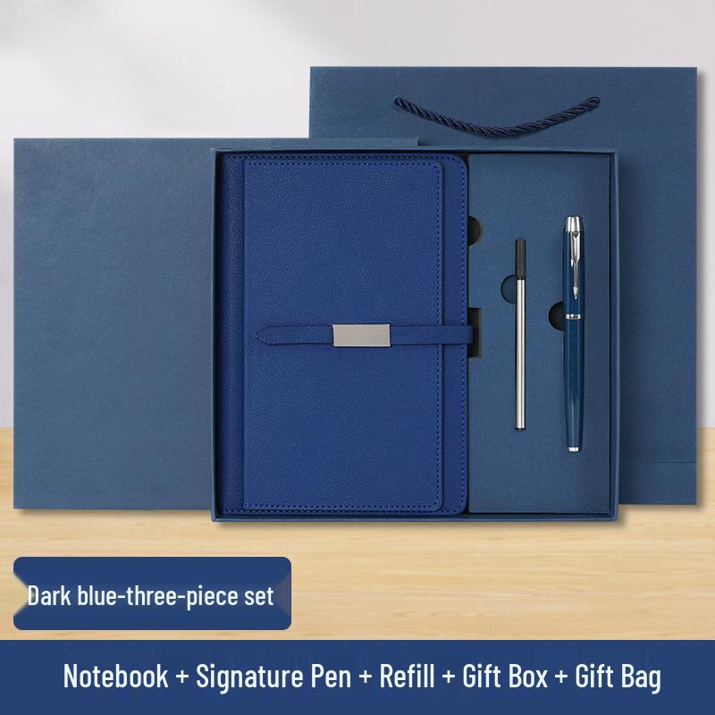 A5 Magnetic Buckle Notebook Set - Custom Logo for Business, Office, and Campus Meetings.