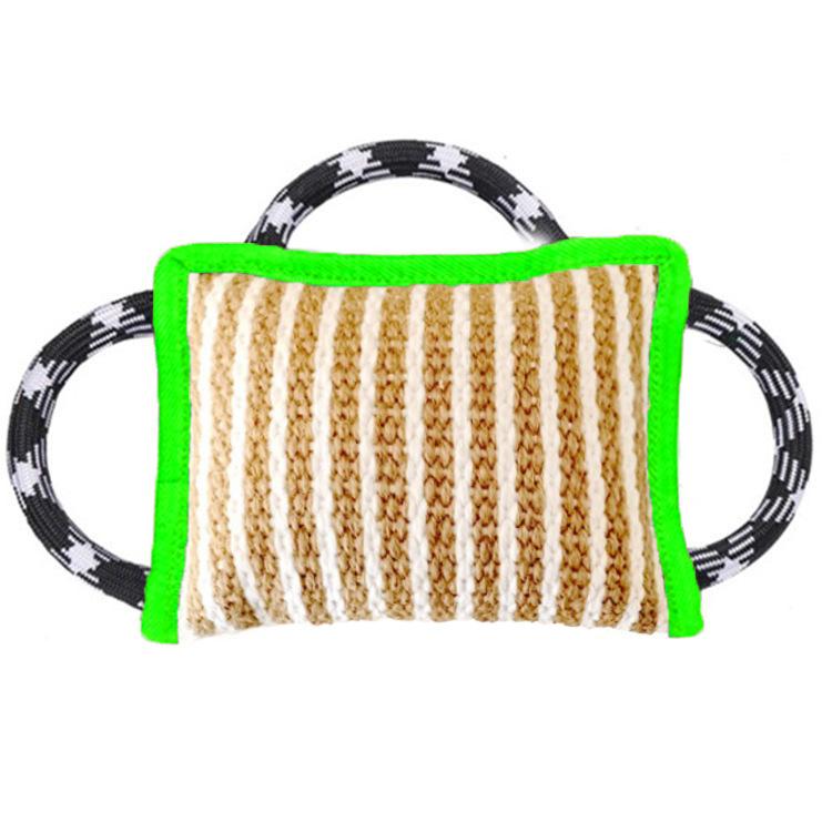 Durable Hemp Bite Pillow with Handle for German Shepherd Malinois Adult Dog Bite Training