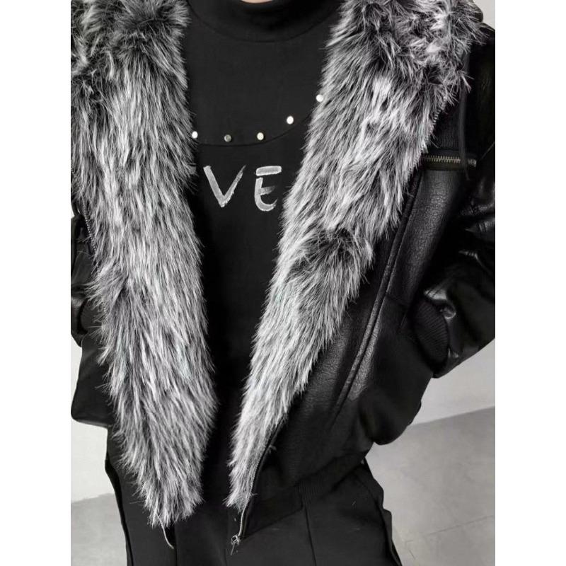 Men's Winter Hooded PU Leather Jacket with Fur Collar - Trendy, Loose, Versatile, Plus Velvet, Thickened for Warmth