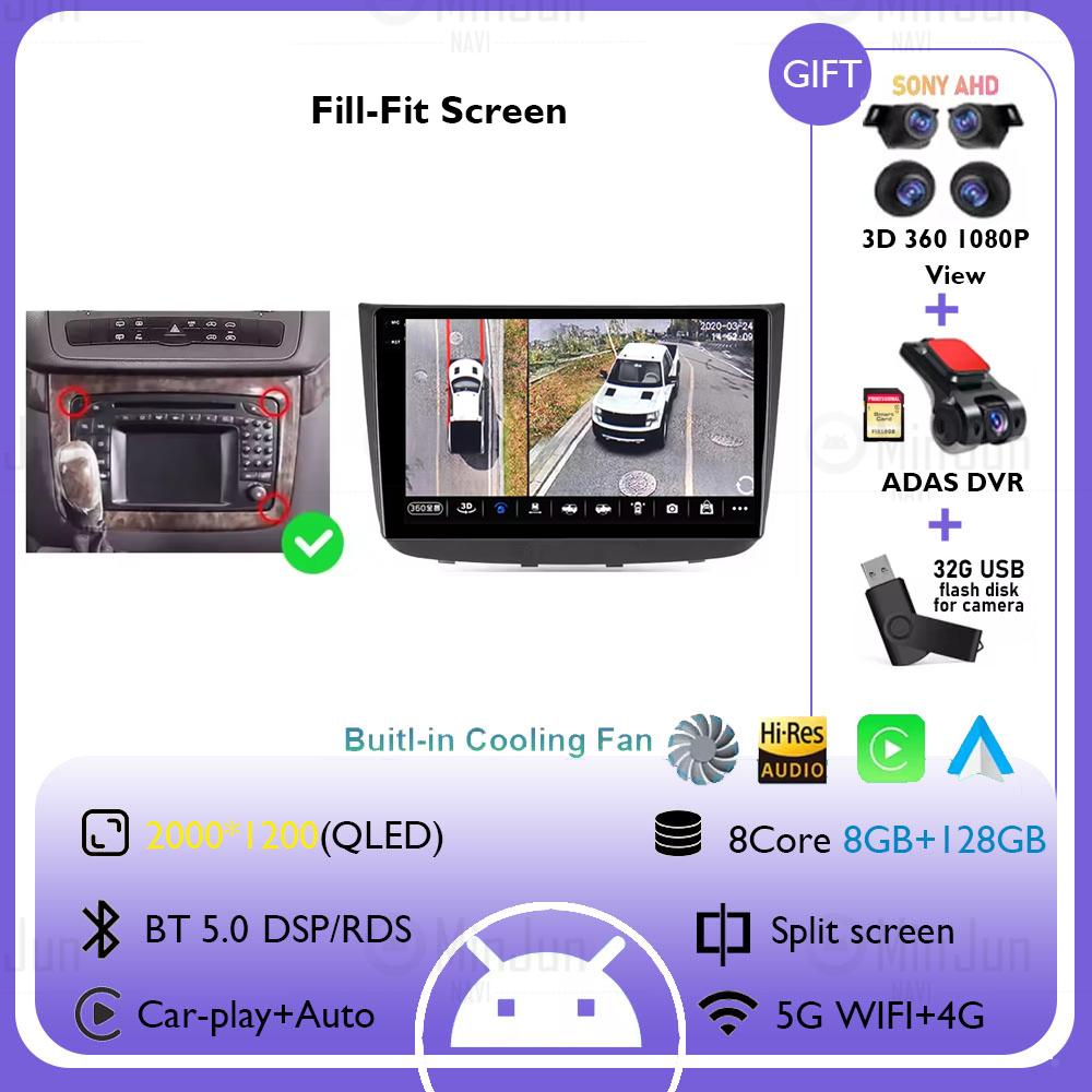 Android 14 Car Radio Autoradio For Mercedes Benz Vito W447 2014-2021 Multimedia Player GPS Navigation Stereo Screen Head Unit