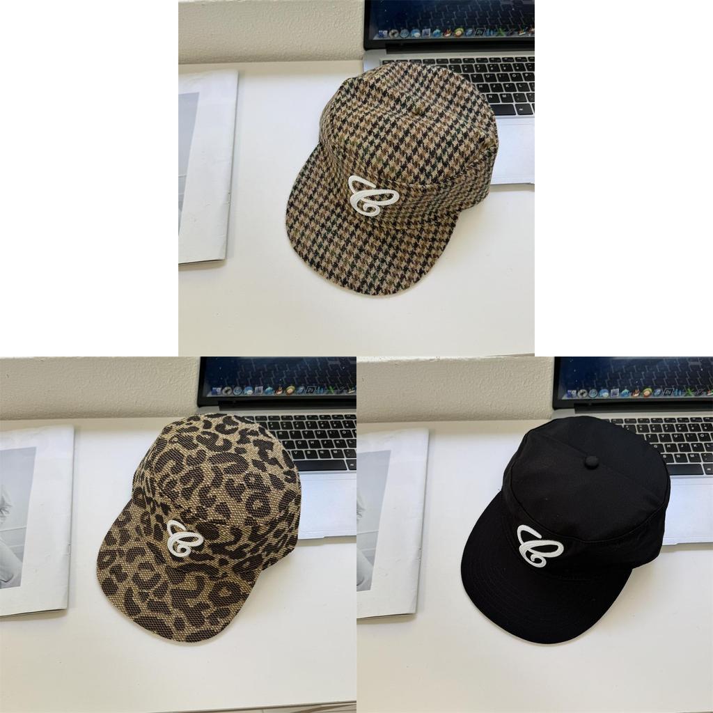 Vintage Leopard Embroidered Baseball Cap With Wide Brim For Casual Men Women Sun Protection
