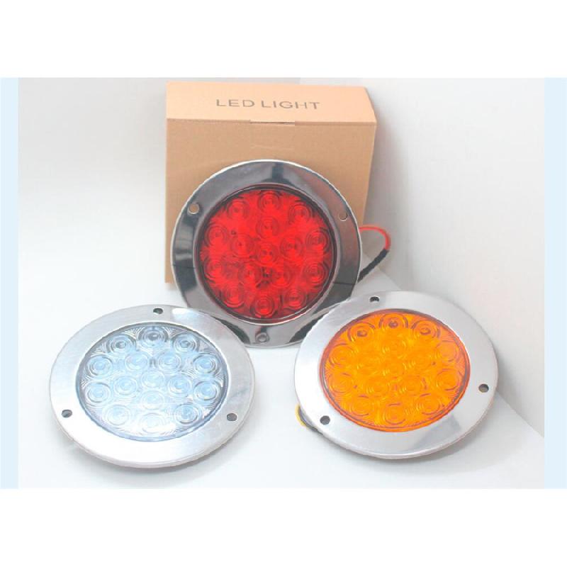 New 16LED Round Reverse Stop Rear Tail Light Truck Trailer RV Brake Turn Signal Lamp