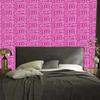 Polynesian Geometric Pattern Wallpaper Purple and Powder Pink 50x1000