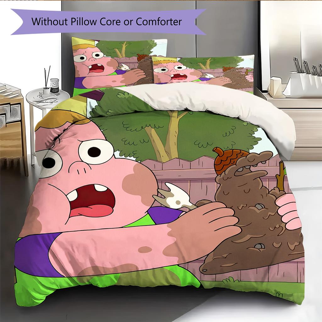 Pooh Pattern Bedding Quilt Set Home Decoration Gift (1 * Duvet Cover + 2 * Pillowcase Without Core)