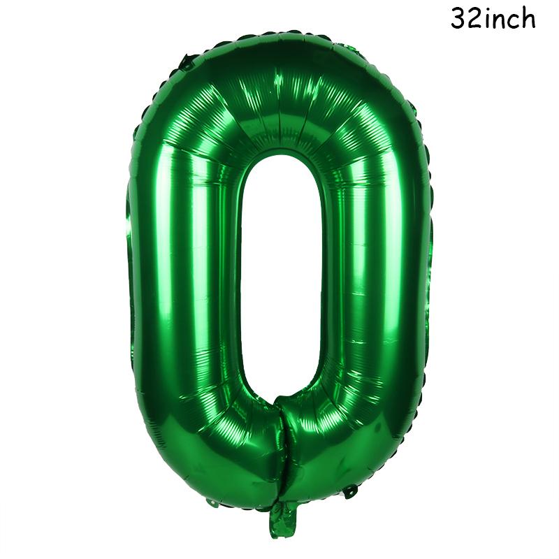 

32/40inch Dark Green number balloons Foil Balloon Jungle Safari Birthday Balloon Party Baloon 0 1 2 3 4 5 6 7 8 9 globos Balls
