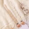 Pack of 2Pcs Handwoven Baby Pacifier Clip Chain Hand-knitting Toddler Feeding Bottle Strap Belt for Infants