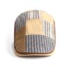 Spring Peaked Cap Stitching Stripe Color Block Forward Cap Men Beret