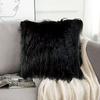45/50cm Cushion Cover Modern Simple Soft Fluffy Pure White Plush Pillow Home Cushion Artificial Imitation Wool Pillow Cover