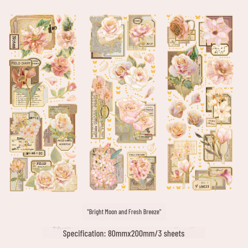 Весенняя серия 3D лазерные золотые пенопластовые наклейки: Набор для самостоятельного декорирования растений и цветов