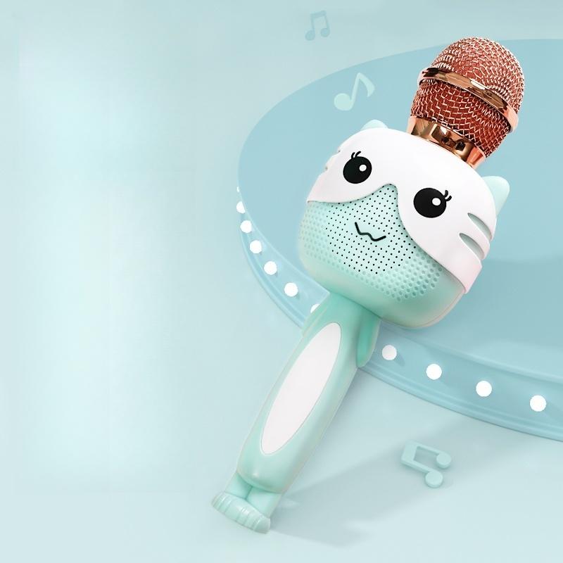 Children's Puzzle K Song Microphone Wireless Bluetooth Karaoke Microphone Baby Music Toy Gift for Toddlers