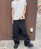 Gicheol Asym Vintage Cargo Pants (Washed Black)