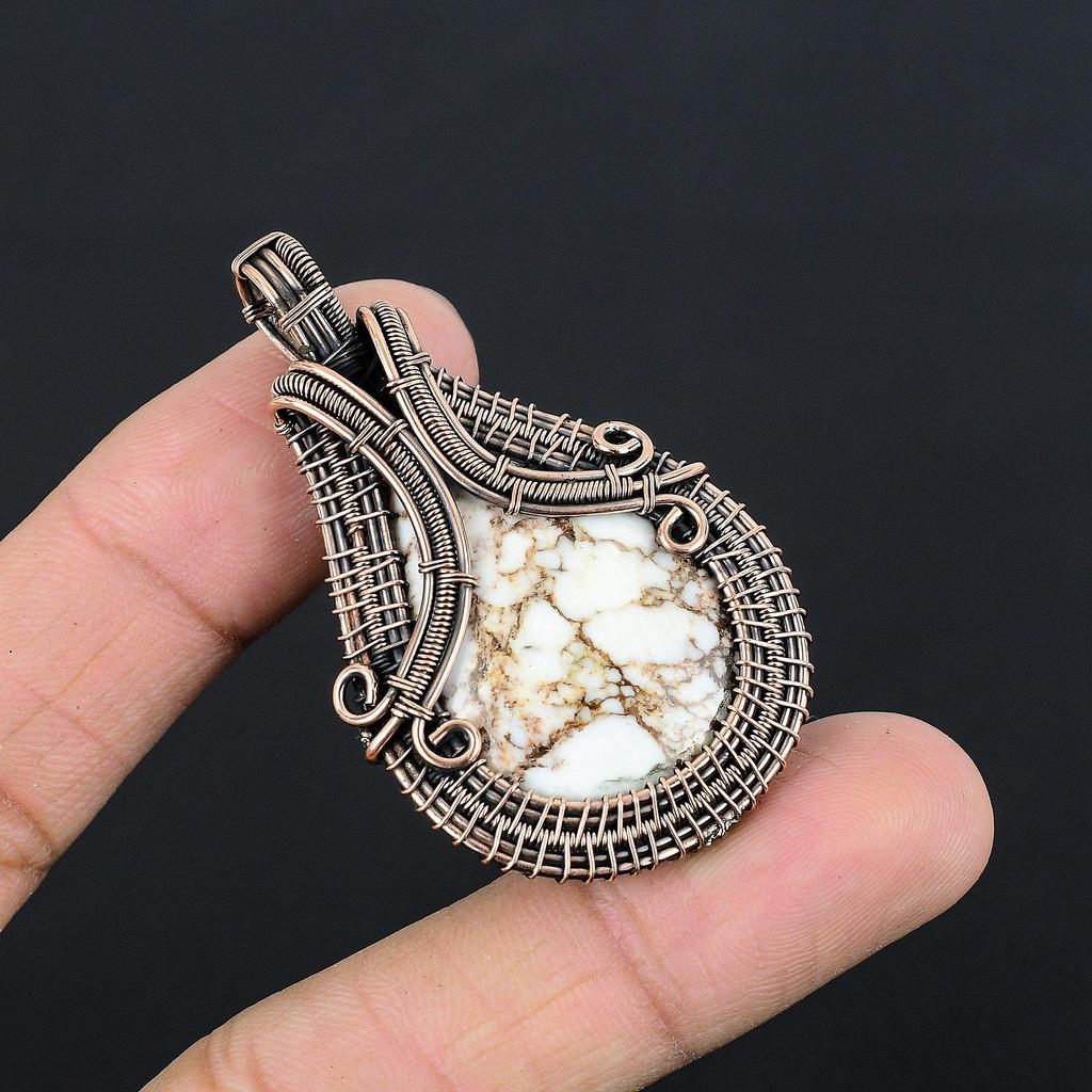 Wild Horse Pendant Gemstone Jewelry, 999 Copper Wire Wrapped Handmade Pendant, Latest Design Jewelry