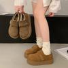 Thick-soled one-pedal fluffy children winter velvet new cotton shoes to keep warm