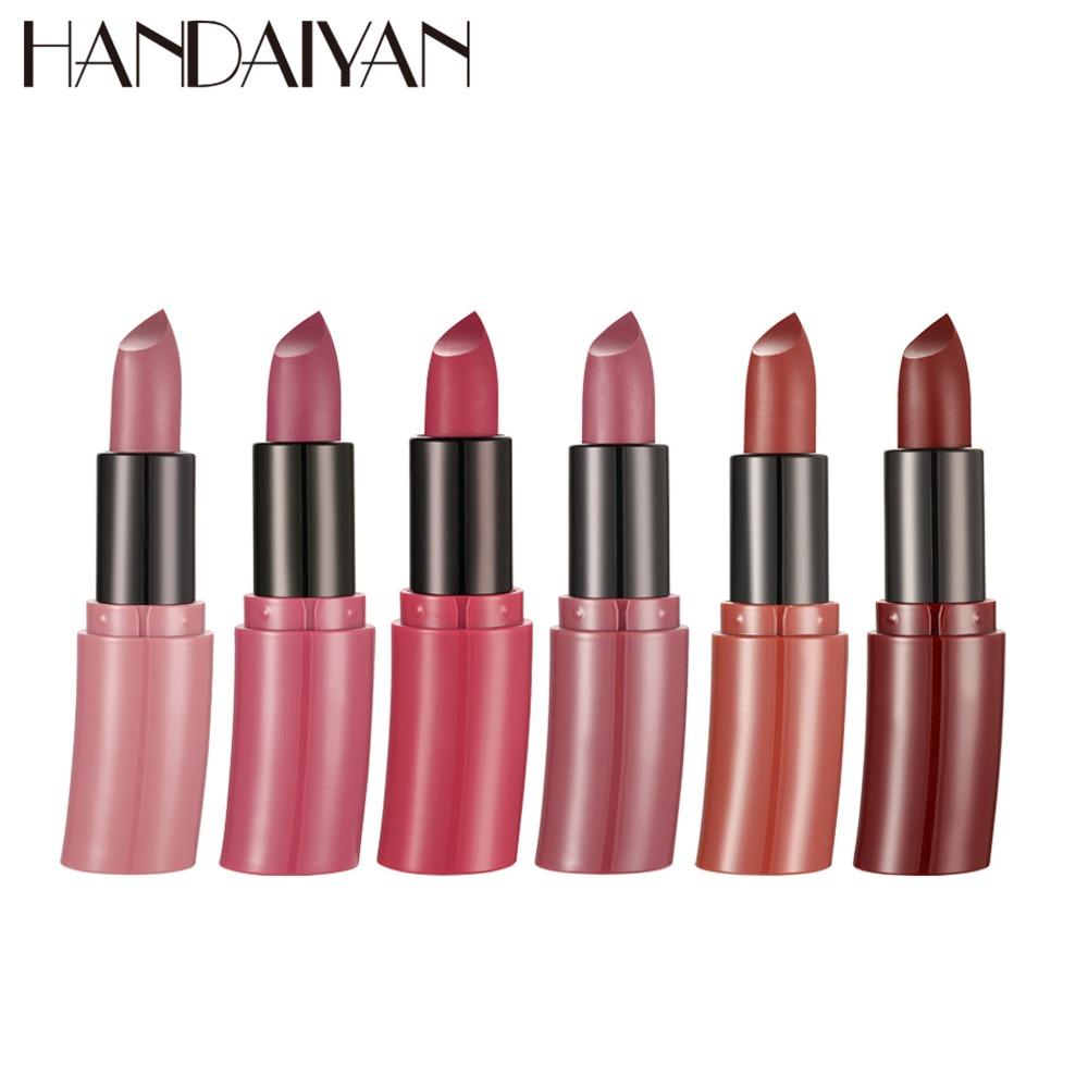 HANDAIYAN Arc-förmiges Lippenstift-Make-up Natürliches Lip Gloss Matte Long Lipgloss Echtes Set