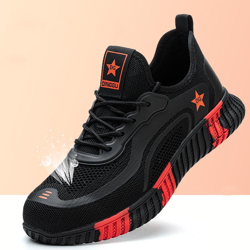 Mens Casual Breathable Steel Toe Covers Work Safety Shoes Worker Summer Tooling Security Boots Designer Footwear Protect