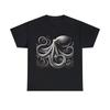 Unisex Adult T Shirt Designer Intricate Octopus Line Art Deco Ocean Marine Life