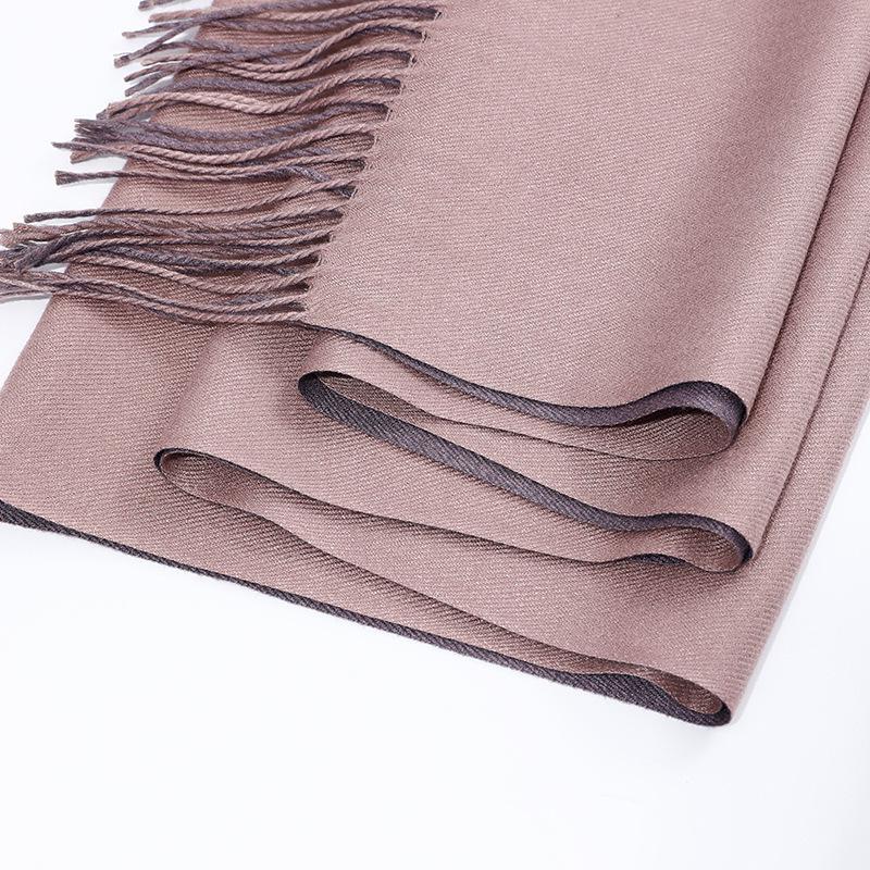 Women's Double-sided Wool Cashmere Scarf Shawl: New High-end Autumn/Winter 2026 Style