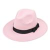 Street Shot Imitation Wool British Retro Jazz Hat Men'S And Women'S Big-Brimmed Top Hat Felt Hat Versatile Shade