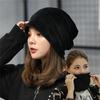 Winter Plush Beanie Korean Solid Color Slouchy Hat With Ear Flaps Minimalist Nursing Comfort Fashion Accessory