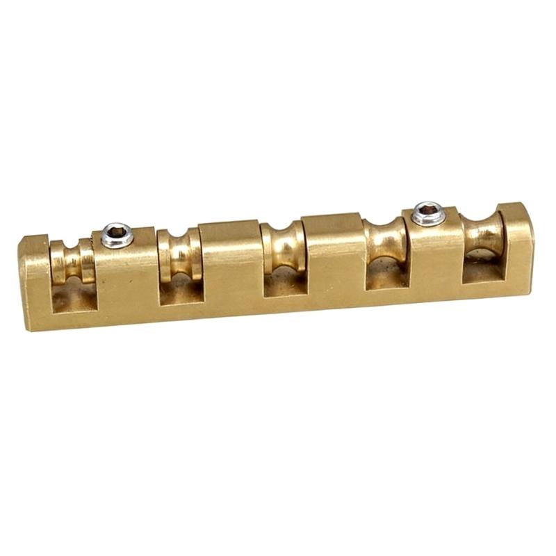 Brass Bass Guitar Nut Roller Adjustable Height for Enhanced Resonance Size Includes Base Plate and Accessory
