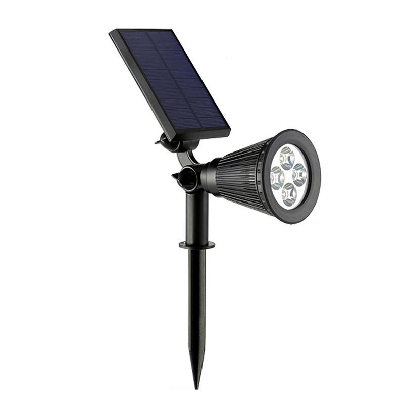 7-LED Solar Garden Spotlights for Outdoor Landscape and Lawn Lighting