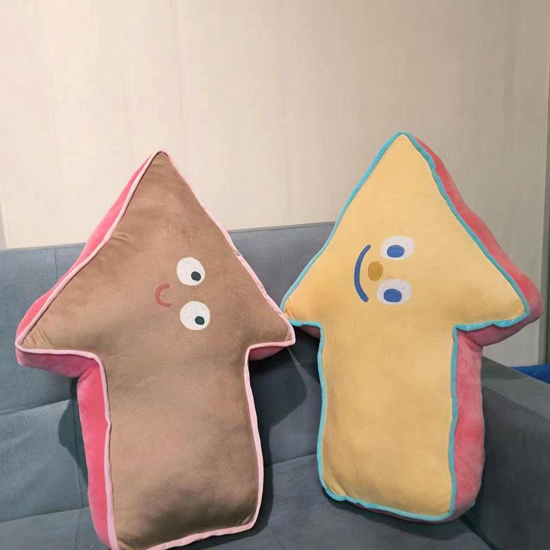 55CM Simulation Colour Expression Arrow Plush Pillow Creative Stuffed Toy Sign Soft Cushion Doll Kids Funny Gift Room Sofa Decor