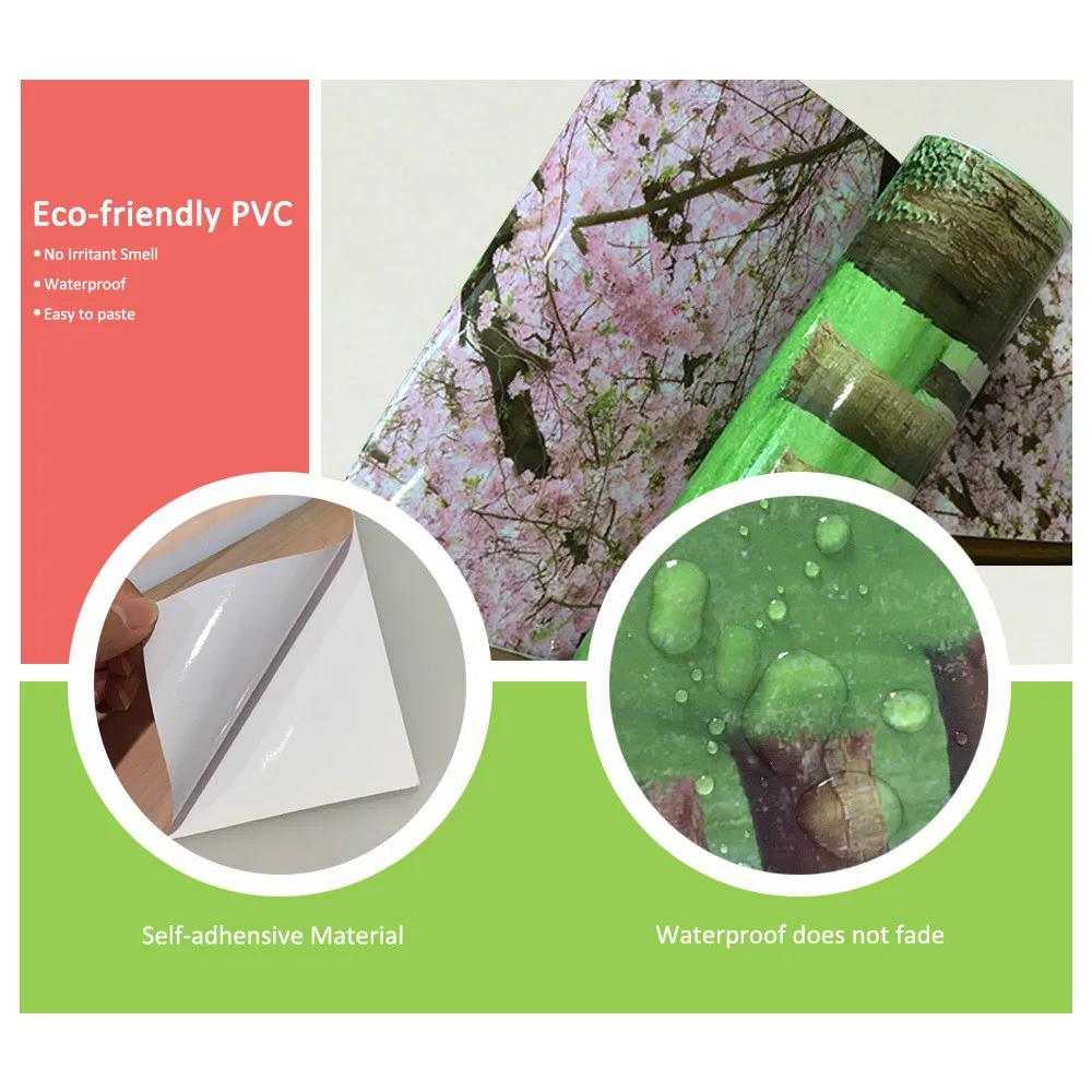 PVC Self-Adhesive Waterproof Door Sticker Modern Simulation Door Mural Wallpaper Living Room Study Home Decor Art Door Poster