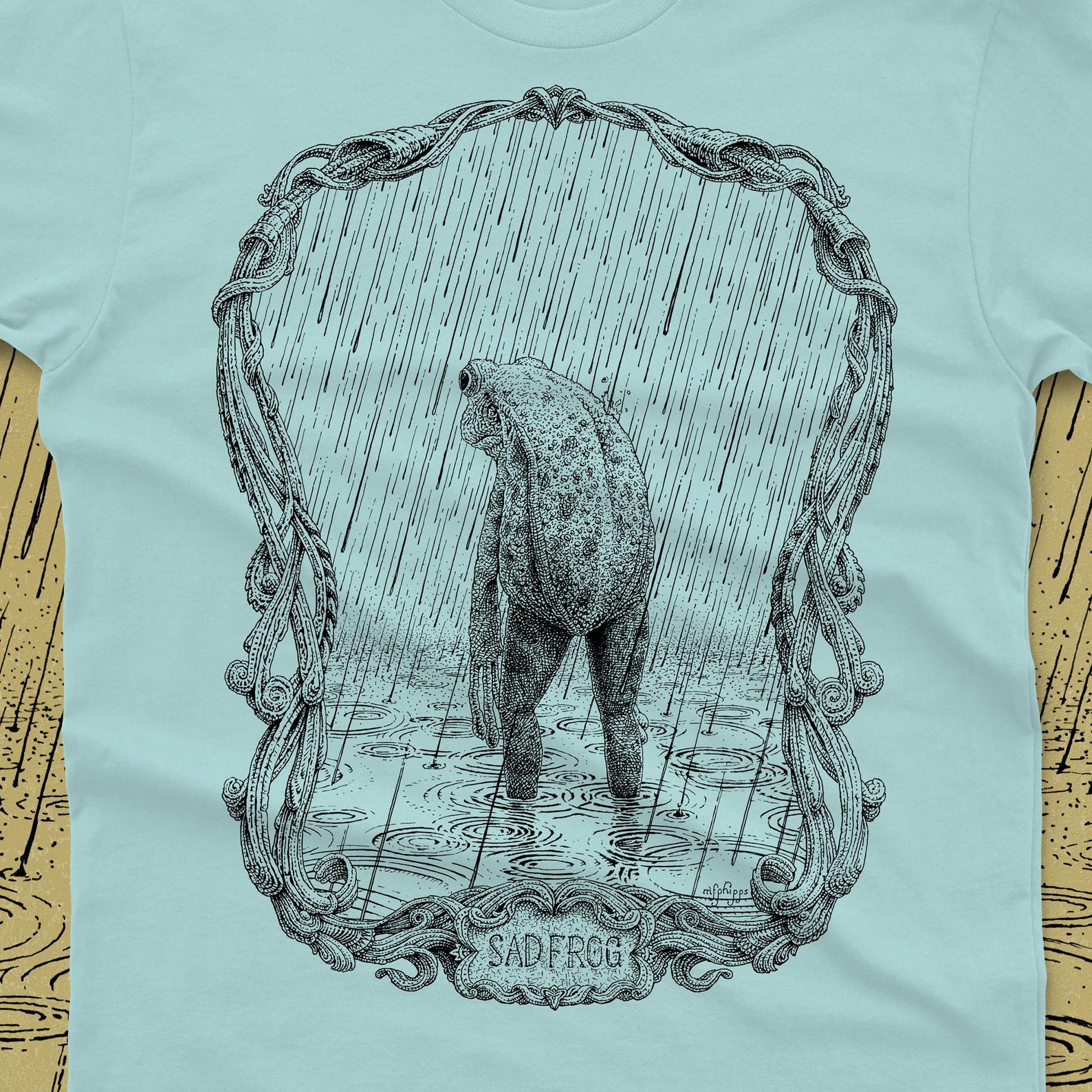 Sad Frog Shirt - Funny Men s Shirt - Frog T-Shirt Gift - Animal Lover Gift - Amphibian Shirt - Screen Printed T-Shirt - Animal Shirt 3XL