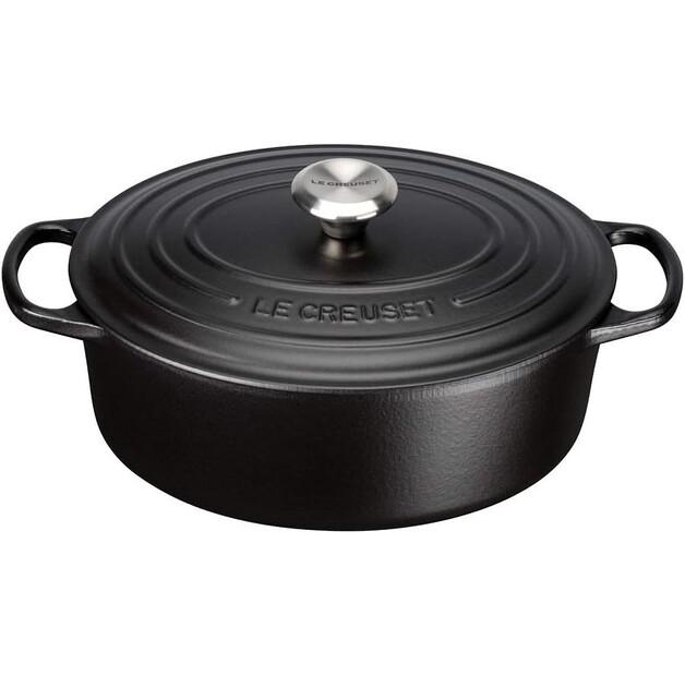 Чугунная жаровня Le Creuset Signature овальная 35 см чёрная (21178350000430)