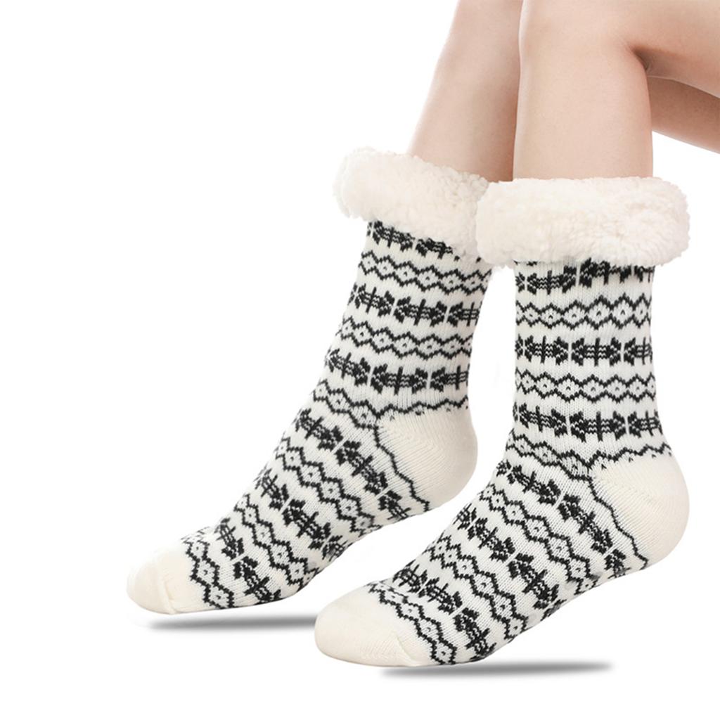 Flauschige Socken für Frauen Mädchen - Winter Warme Schlaf Plüsch Bequeme Hausschuhe Socken