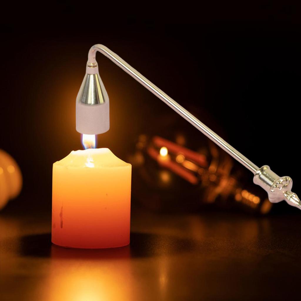 9 Inch Metal Long Handle Candle Snuffer Cover Candle Snuffer Tool Decorative Wick Extinguish Cover Accessories