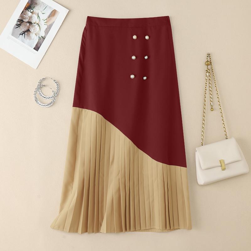 ZANZEA Women Loose Casual Patchwork Long Skirts