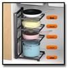 Adjustable Multi-layer Kitchen Cookware Storage Rack for Cabinets and Countertops