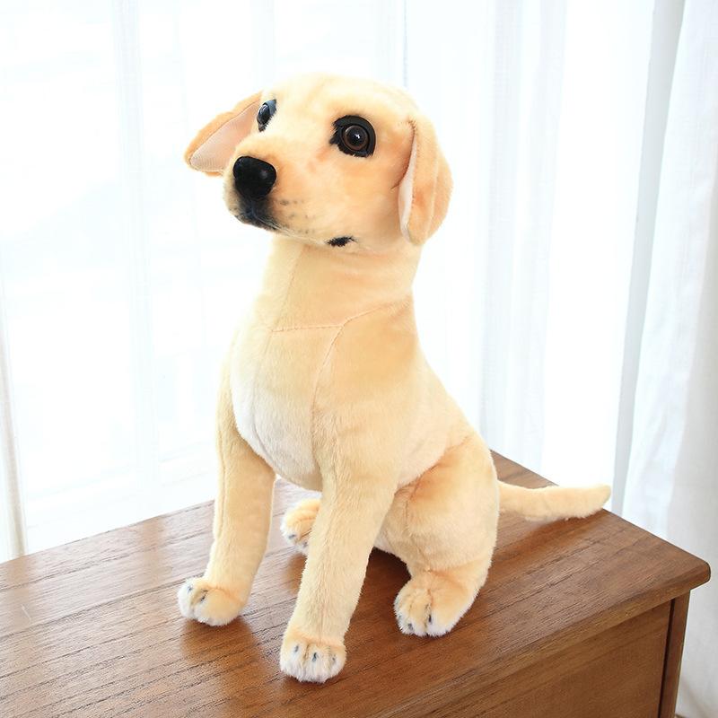 Niedliche Simulation Golden Retriever Puppe Plüschtier Welpe Hund Puppe Kinder beruhigende Stoffpuppe Heim Wohnzimmer Ornament